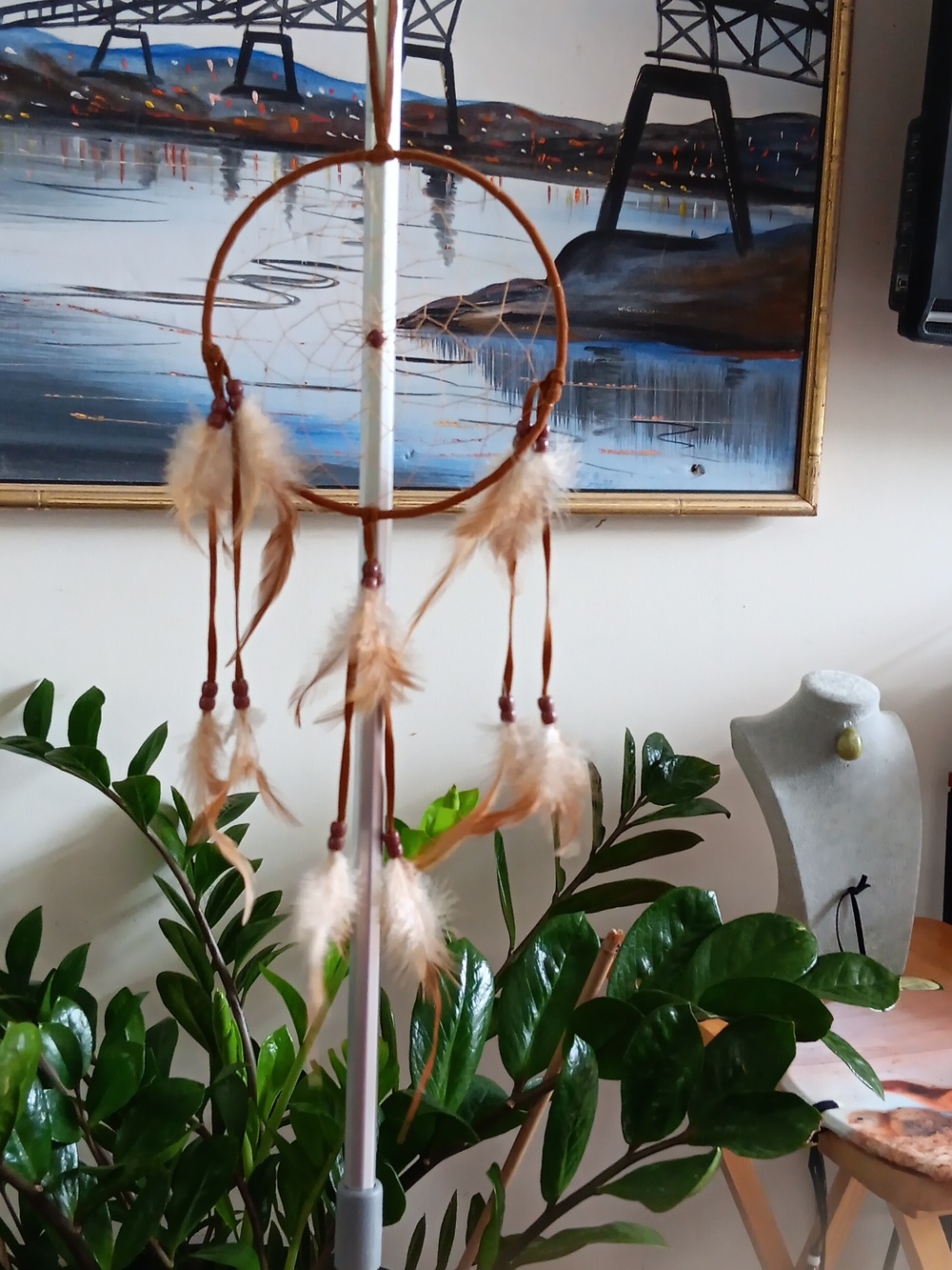 Chick-Themed Dreamcatcher  15x15" and Native American Dream Catcher 6" NEW - Picture 2 of 7